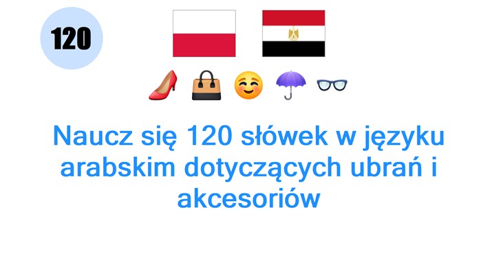 Naucz się 120 słówek w języku arabskim dotyczących ubrań i akcesoriów